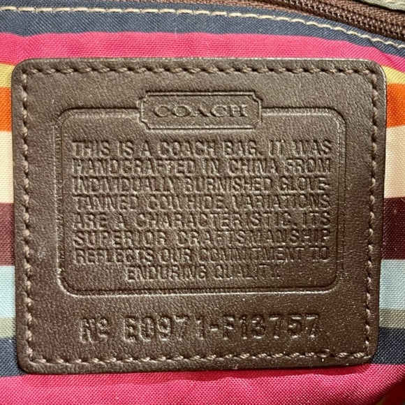 Authentic Coach Lily Legacy Turn Lock Brown Leather Tote Shoulder Bag NICE - Picture 7 of 12